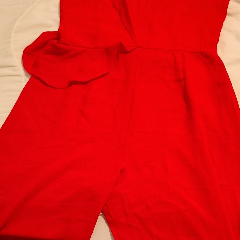 VENUS Red Ruffled Jumpsuit - Picture 5 of 6